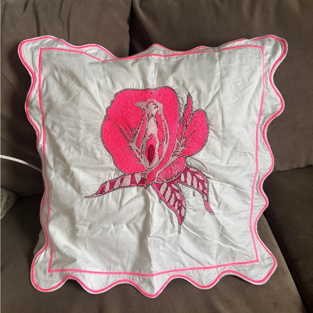 Scout Pink and White Floral Pillowcase